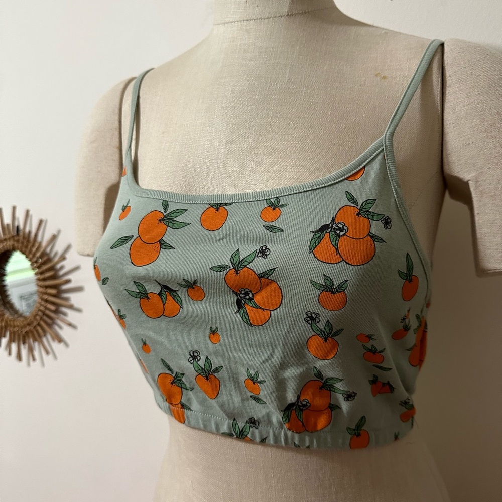 Orange urban outfitters crop top